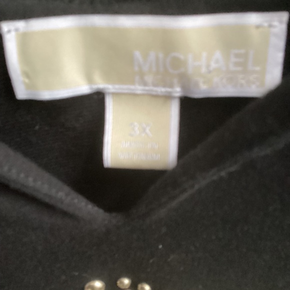MICHAEL KORS. .Plus size 3X hoodie. With gold beaded/studded MK. - Picture 3 of 3